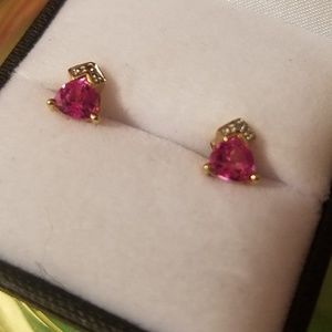 Jewelry - 10k gold pink topaz earrings Jewelry - 10k gold pink topaz earrings